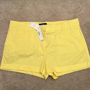 NWT J.Crew 3 inch stretch chino short Vivid Lemon size 16